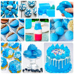 Food Coloring - Vibrant Liquid Icing Food Coloring Set for Baking, Cake Decorating, Easter Egg, Airbrush - Tasteless Food Color Dye for Fondant, Slime, DIY Crafts - 5.5 Fl.oz / 160ml Each (Blue)