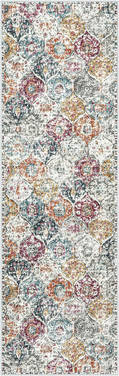 Lahome Moroccan Hallway Rug, Aqua Multi - Image 6