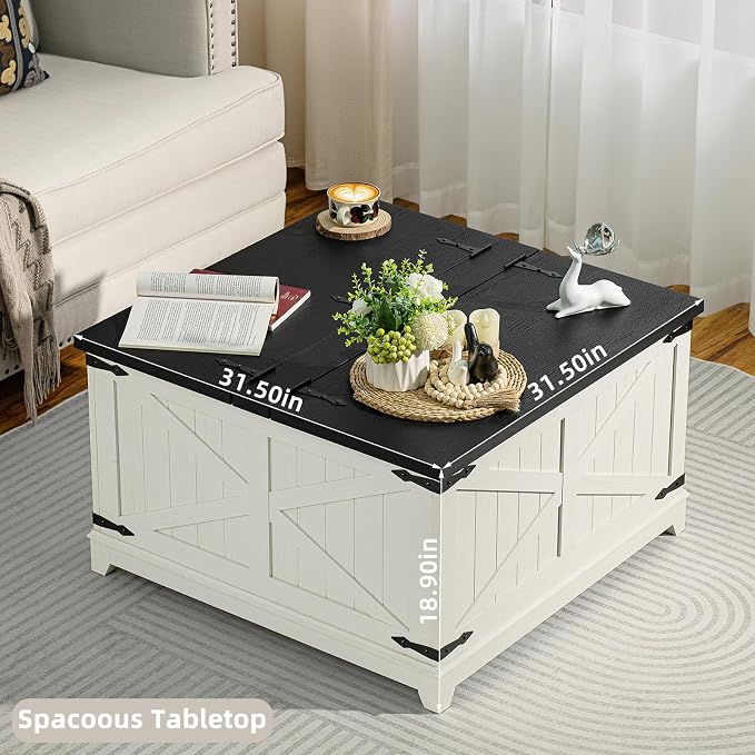 Joaxswe Farmhouse Coffee Table Set of 3, Furniture Set, Coffee Table - Image 7