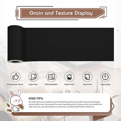 KING MOUNTAIN Leather Repair Patch, 4 x 63 Inches self Adhesive Leather Repair - Image 2