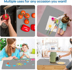 AECHY Extra Large Silicone Mat 35.3"x23.5"x0.08", Multipurpose Silicone Mat Thick Heat Resistant Mat Shipped Rolled Up Kitchen Counter Mat Waterproof Silicone Mats for Kitchen Counter Dark Gray