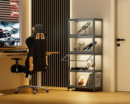 4-Tier Clear Display Cabinet by BRIGHTORIA