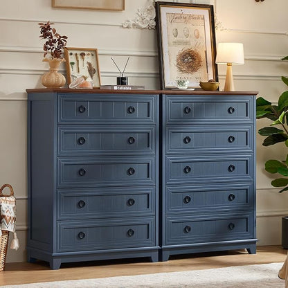 Joaxswe Farmhouse 5 Drawer Dresser - Image 7