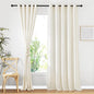 NICETOWN Linen Burlap Sliding Door Curtains 2 Panels Set, Grommet Semi Sheer by NICETOWN