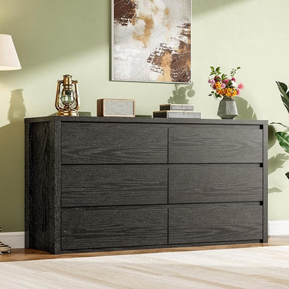 GarveeHome 6 Drawer Dresser for Bedroom, Wide Wood Chest of Drawers Handle Free - Image 4
