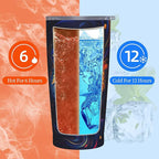 Tiger Tumbler with Lid and Straw 20oz Coffee Tumblers Leakproof Stainless Steel Travel Mug Vacuum Insulated Cup for Iced and Hot
