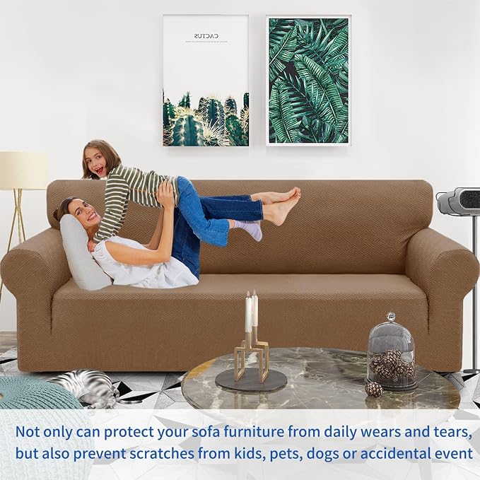 ZNSAYOTX 1 Piece Jacquard Chair Slipcovers - Image 2