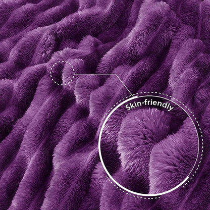 Exclusivo Mezcla Striped Fleece Throw Blanket - Image 5
