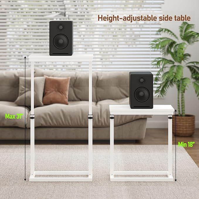 TUTOTAK End Table, Side Table, Tall Couch Table, Sofa Table, Living Room - Image 4