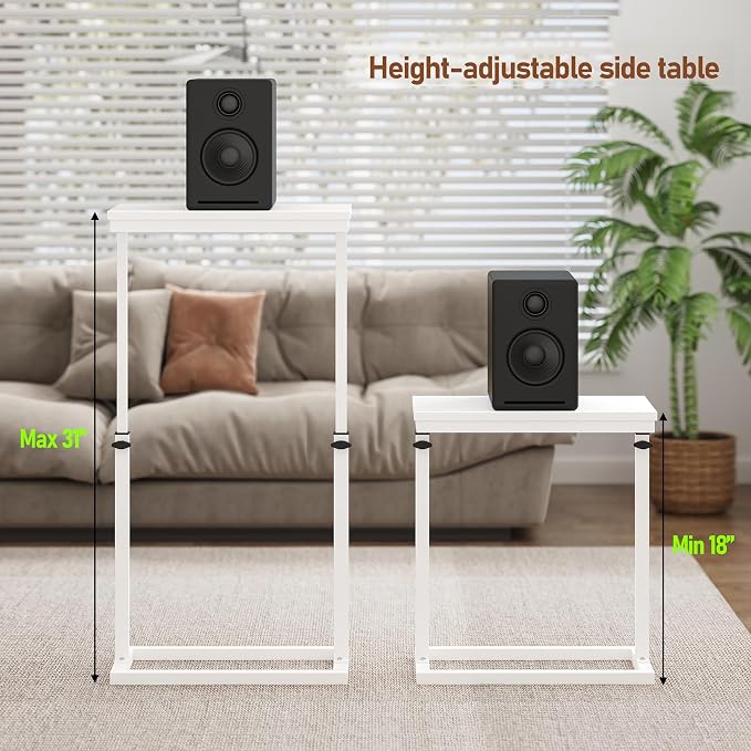 TUTOTAK End Table, Side Table, Tall Couch Table, Sofa Table, Living Room - Image 5