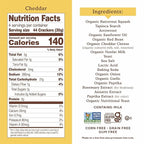 Simple Mills Pop Mmms Veggie Flour Baked Snack Crackers, Cheddar, Nothing Artificial, Kosher, Gluten Free & Non-GMO, 4 Ounce (Pack of 6)