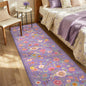 Floral Washable 2x8 Area Rugs Runner Entryway Hallway Purple/Pink | Flower by RELEANY