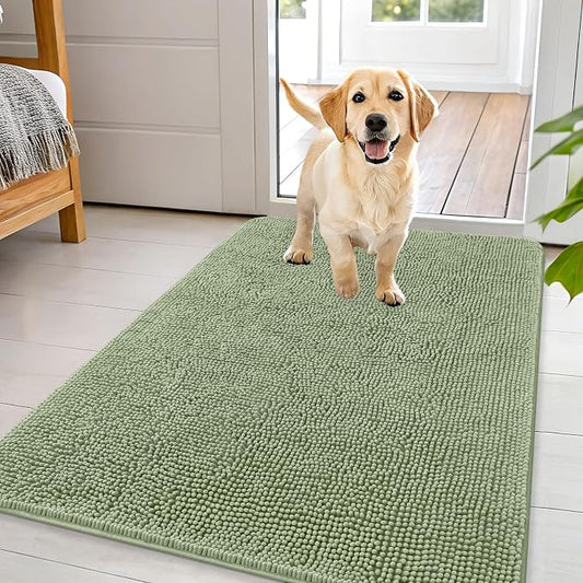 OLANLY Dog Door Mat for Muddy Paws 44x32, Super Absorbent Chenille Mud Mat | by OLANLY