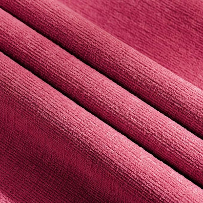 MIULEE Hot Pink Red Chenille Couch Throw Pillow Covers, 18x18 | Set of 2 - Image 2