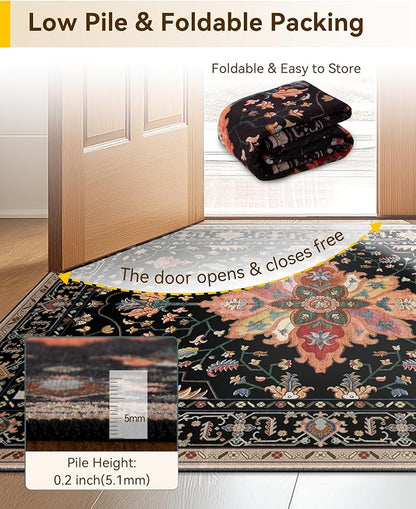 RELEANY Washable Area Rug, Runner 2'6"x5', Water Repellent, Pet Friendly - Image 5