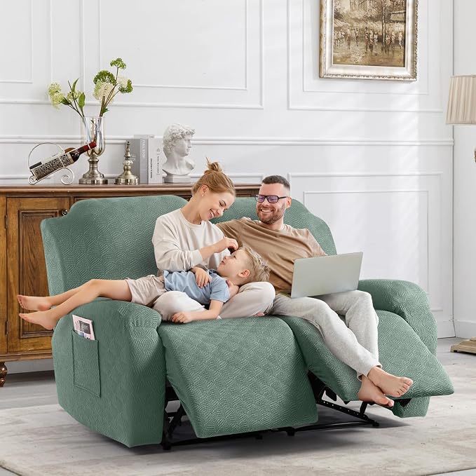 Timeles Recliner Covers Extra Wide Recliner Loveseat Covers Oversized Reclining - Image 7