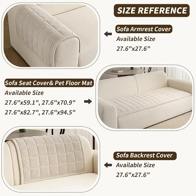 Couch Covers for Dogs Washable, 27.6"x59.1" Non Slip Couch Covers for Loveseat - Image 3