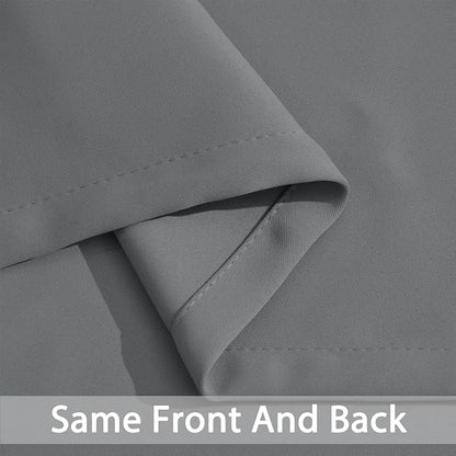Yakamok Grey Room Darkening Curtains 84 inch Gray Sliding Door Drapes | 1 - Image 5