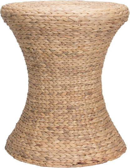 Household Essentials Handwoven Water Hyacinth Wicker Stool by HouseholdEssentials