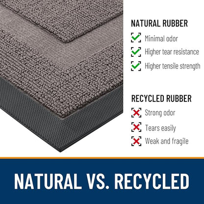 OLANLY Front Door Mat Outside 71x47, All-Season Heavy-Duty Rubber Doormat | - Image 3