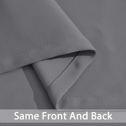 Yakamok Grey Room Darkening Curtains 52x90 inch Gray Grommet-Living Room | 2 - Image 4