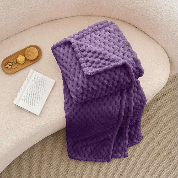 BEDELITE Purple Twin Blanket for Couch, Soft Cozy Gifts for Women, 60 * 80 | 3D - Image 6