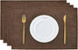 BALCONY & FALCON Faux Linen Placemats Set of 4 Washable Place Mats Heat by BALCONYFALCON