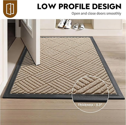 Front Door Mat, Heavy Duty Waterproof Doormat 73"x46", Stain Fade Resistant - Image 4