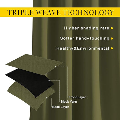 NICETOWN 84 inches Bedroom Curtains Panels - Image 5
