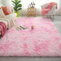 Amdrebio Pink White Fluffy Cute Area Rug 5x8 by Amdrebio