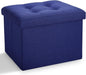 LINMAGCO Small Storage Ottoman Stool Foot Rest Stool Under Desk Stool Short by LINMAGCO