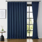 Navy Pleat Wide Width Drapes 80 x 96 inch Long 2 Panels by KEQIAOSUOCAI