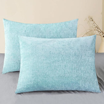CaliTime Decorative Throw Pillow Covers 26 X 20 Inches Light Blue Grey | Pack by CaliTime
