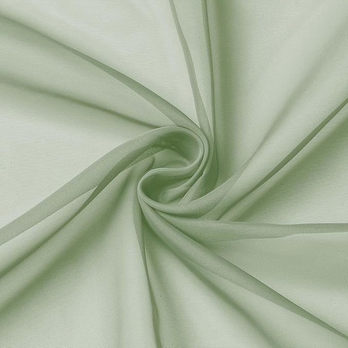 Sage Green Kitchen Curtains 30 Inch Length Tier 2 PCS, Solid Soft Half Curtains - Image 9