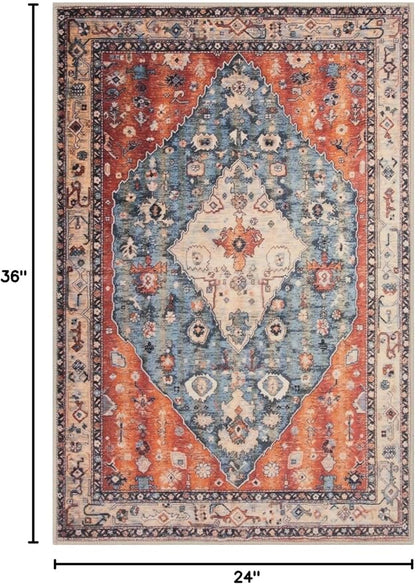 SERISSA 2x3 Washable Non Slip Boho Small Area Rug - Image 2