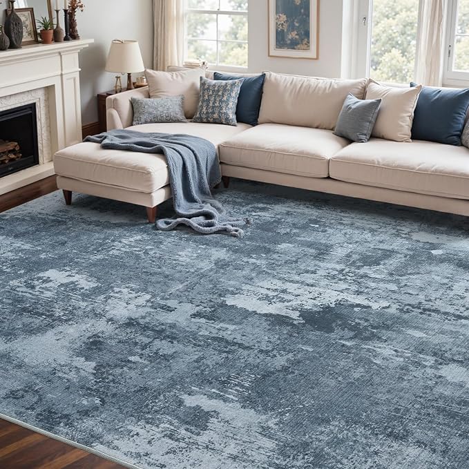 5x7 Ft Area Rugs for Living Room, Soft Non-Slip Washable Rugs Modern Abstract - Image 3