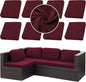8PCS Patio Cushion Covers.Patio Furniture Couch SeatSlipcovers | Washable by SUKAIKEQA