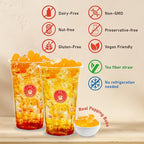 O's Bubble Boba Tea Kit - 6 Servings Bubble Tea Kit - Popping Boba Party Kit - 3 flavors Popping Boba Kit - 6 Packs of Syrups and 6 packs of Popping Boba - All in One Boba Kit for Popping Boba Tea Lovers