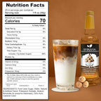 Syruvia Chocolate Chip Cookie Dough Syrup - 25.4 fl oz. Kosher and Gluten-Free. Ideal for Enhancing Drinks, Sodas, Shakes, Desserts, and More.