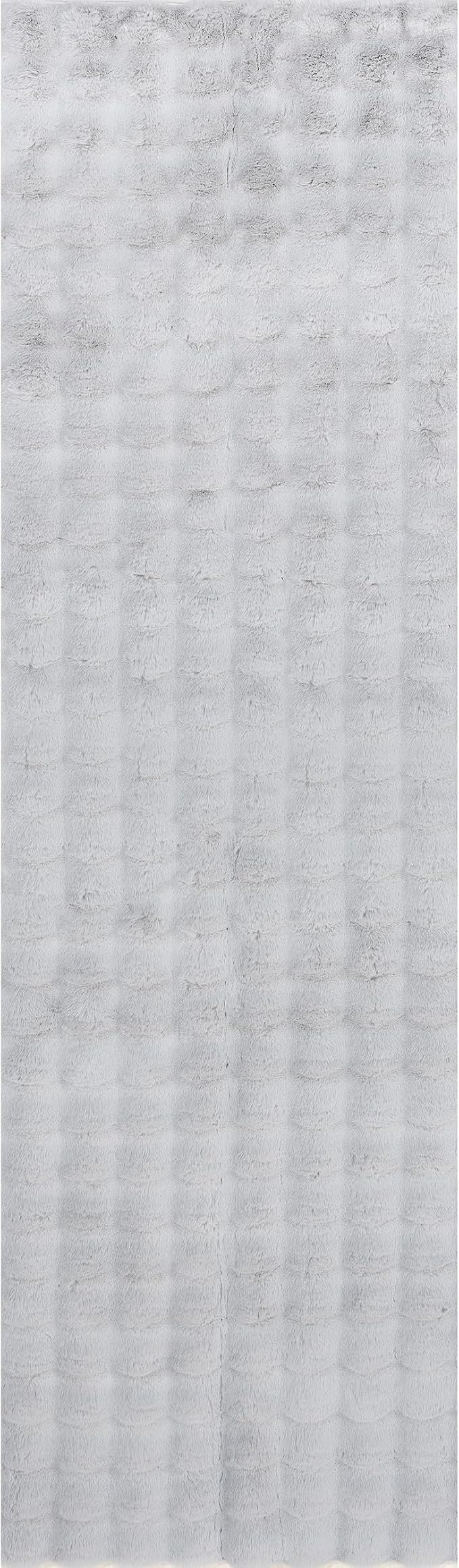 nuLOOM Jeni Silver Checkered Washable Runner Rug - Image 6