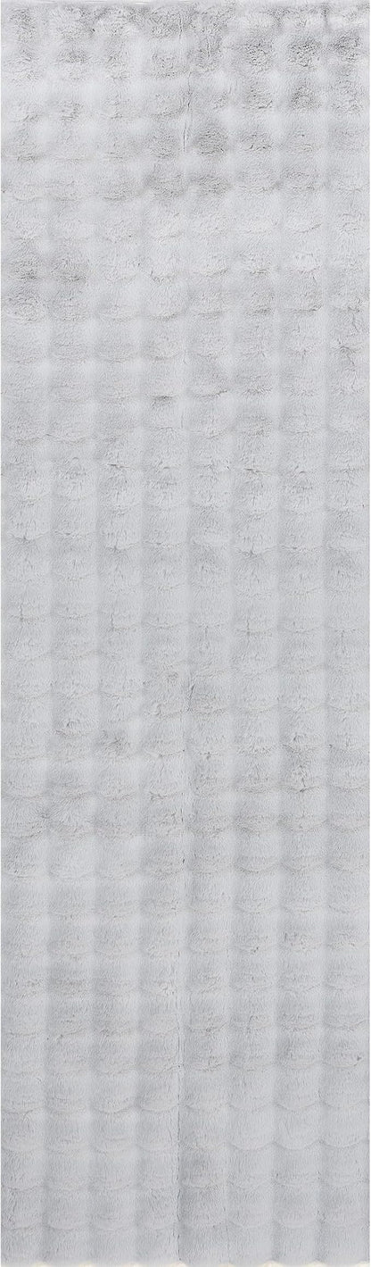 nuLOOM Jeni Silver Checkered Washable Runner Rug - Image 6
