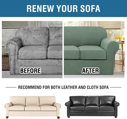 H.VERSAILTEX 4 Piece Stretch Sofa Covers - Image 8