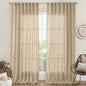 84 Inch Long Linen Curtains for Living Room Bedroom 2 Panels Set | Natural by LAMIT