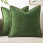 MIULEE Decorative Euro Sham Pillow Covers 26x26 Inch Forest Green 2 Pack | by MIULEE