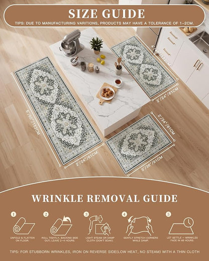 Madane 2-Piece Area Rugs Set, Small Kitchen Runner Non-Slip, Low Pile Floor - Image 5