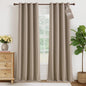 NICETOWN Vintage Faux Linen Weave Flax Thermal Curtains by NICETOWN