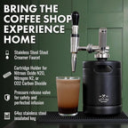 Zulay Nitro Cold Brew Maker - Nitro Cold Brew Keg with Pressure Relieving Valve & Creamer Faucet - Gift for Coffee Lovers - Nitro Cold Brew Coffee Maker for Home - Collapsible Funnel & Drip Mat