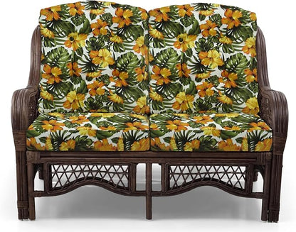 Malibu Lounge Loveseat Sofa Natural Rattan Wicker Handmade Design - Image 3