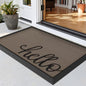 LUMI Outside Welcome Door Mat 24x36, Non-Slip Durable Rubber Easy Clean | Hello by LUMI