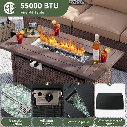 Aoxun 8 Piece Patio Furniture Set - Image 6